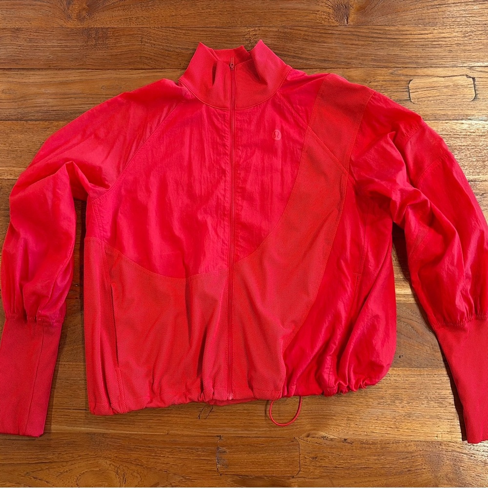 Lululemon Athletica Vibrant Red Bomber Jacket